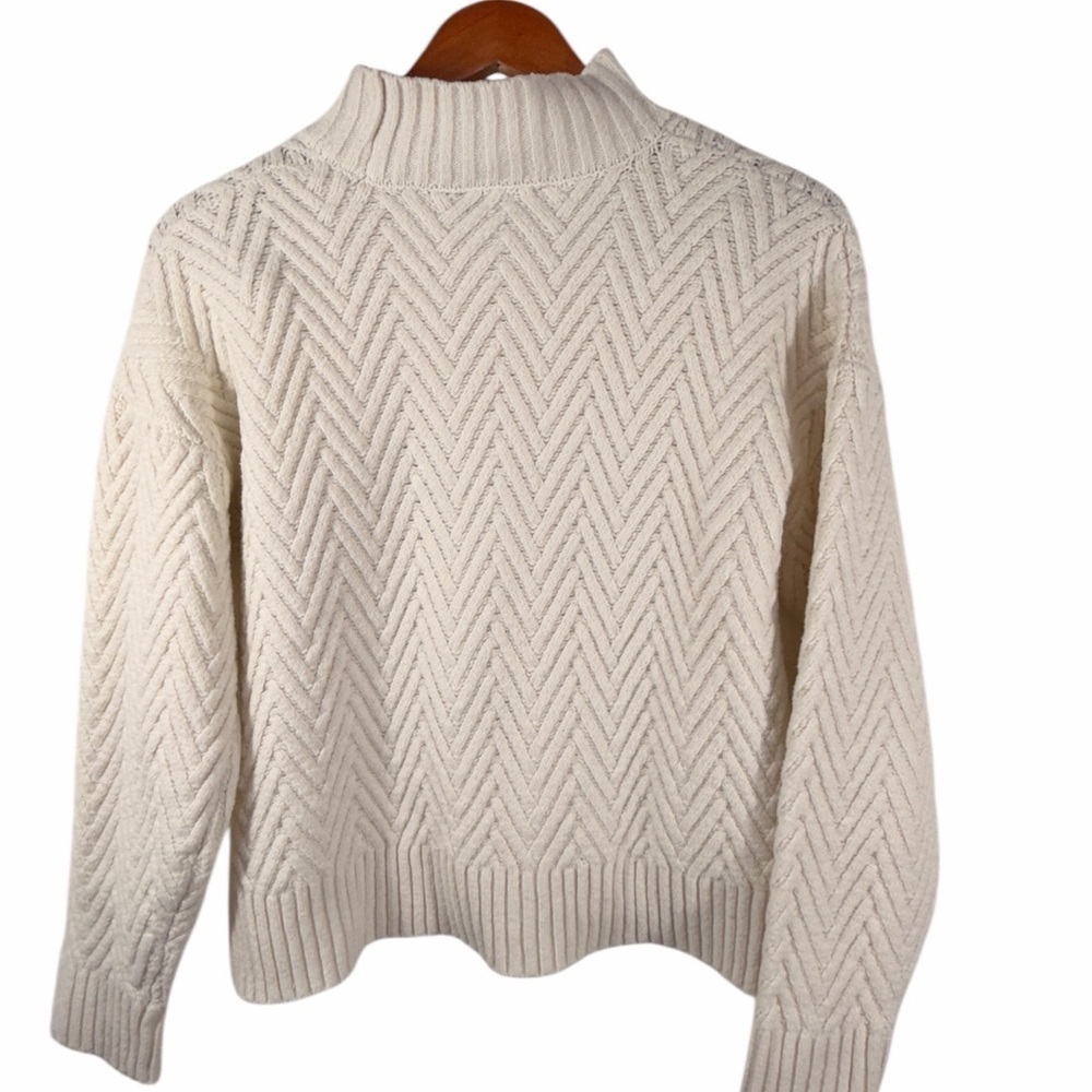 Broadway 38 Cream Textured Knit Sweater Women’s Small - Picture 3 of 6
